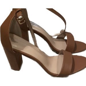 Sexy Retro 90s Cognac Block Heels